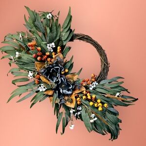 Boho Fall Floral Wreath